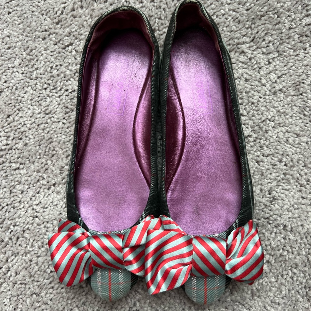 EUC Coach Cambria Plaid Bow Ballet Flats 6 - Picture 7 of 7